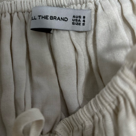 FAITHFULL THE BRAND Shivka Mini Dress in Plain Egg Shell - Picture 7 of 7